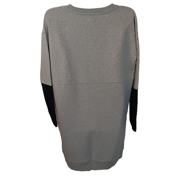 Madewell Gray & Blue Colorblock Jumpstart Crew Neck Sweatshirt Dress, XS - Picture 4 of 6